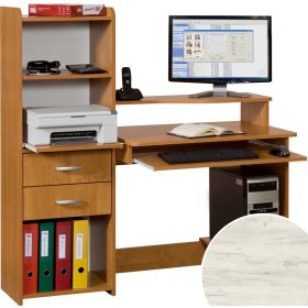 Saturn számítógépasztal - Fehér tölgy