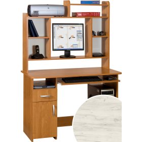 Kier Max számítógépasztal magasítóval - Fehér tölgy