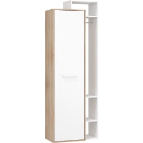   Rio gardróbszekrény 1 ajtó jobbos - Világos Sonoma tölgy - Fehér