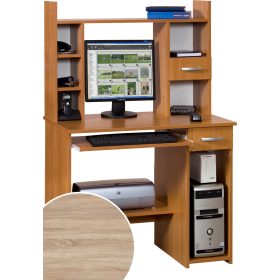   Kuba Max számítógépasztal magasítóval - Világos Sonoma tölgy