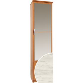   Barcelona 50B Z előszoba szekrény tükörrel - Fehér tölgy