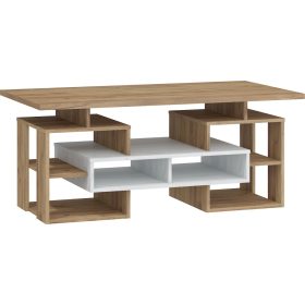 Rio dohányzóasztal W - Fehér tölgy - Arany tölgy