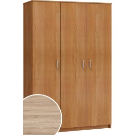 Szafa gardróbszekrény 3 ajtó - Világos Sonoma tölgy