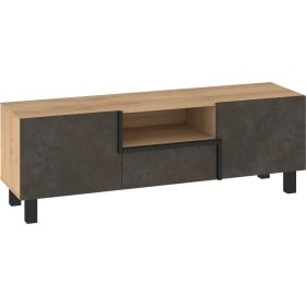   Lars TV-állvány 2 ajtó 1 fiók - Cremona tölgy - Granada barna