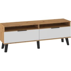 Sven TV-állvány 2 ajtó - Artisan tölgy - Fehér
