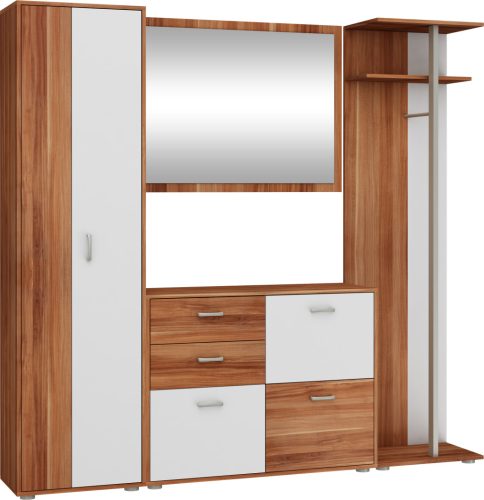 Előszoba bútor szett 7 - Wallis szilva - Fehér