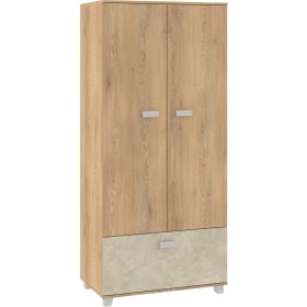   Solo gardróbszekrény 3 ajtó - Cremona tölgy - Granada mandula