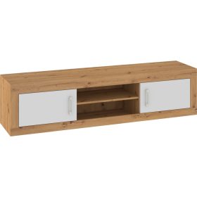 Verin TV-állvány 2 ajtó - Artisan tölgy - Fehér
