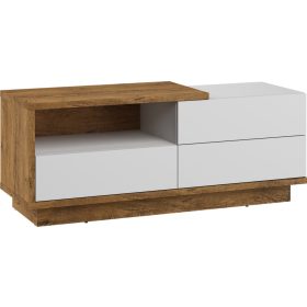   Hybrid TV-állvány 1 ajtó 1 fiók - Burgundy tölgy - Fényes fehér