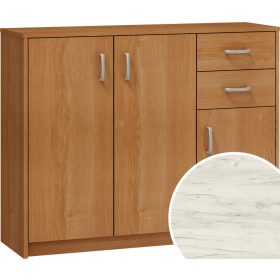 Komód 3 ajtó 2 fiók K1-3D-2S - Fehér tölgy