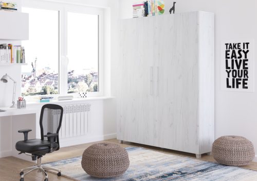 Teddy szekrényágy 160 - Fehér tölgy