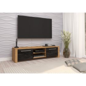 Helix New TV-állvány - Artisan tölgy - Beton fekete