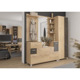   Grand előszoba bútor szekrénnyel - Cremona tölgy - Granada barna